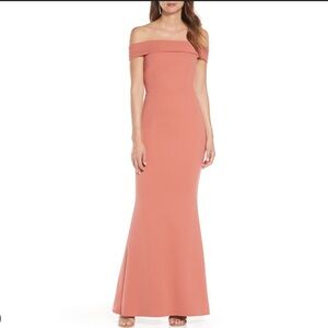 Katie May Legacy Off Shoulder Mermaid Gown Size M Women In Rose Wood